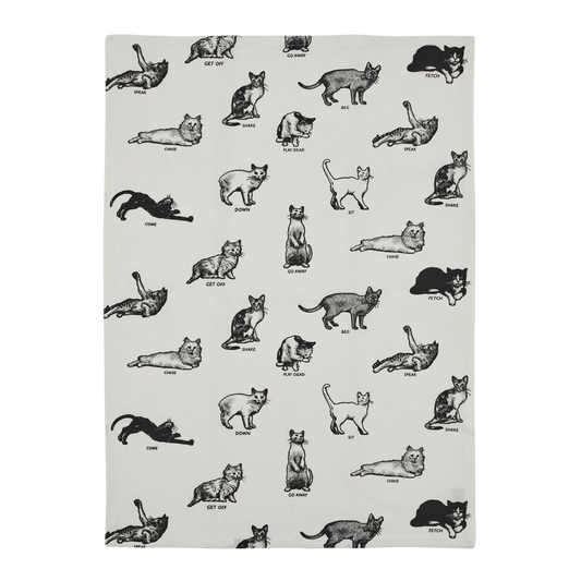 CAT TRICKS TEA TOWEL