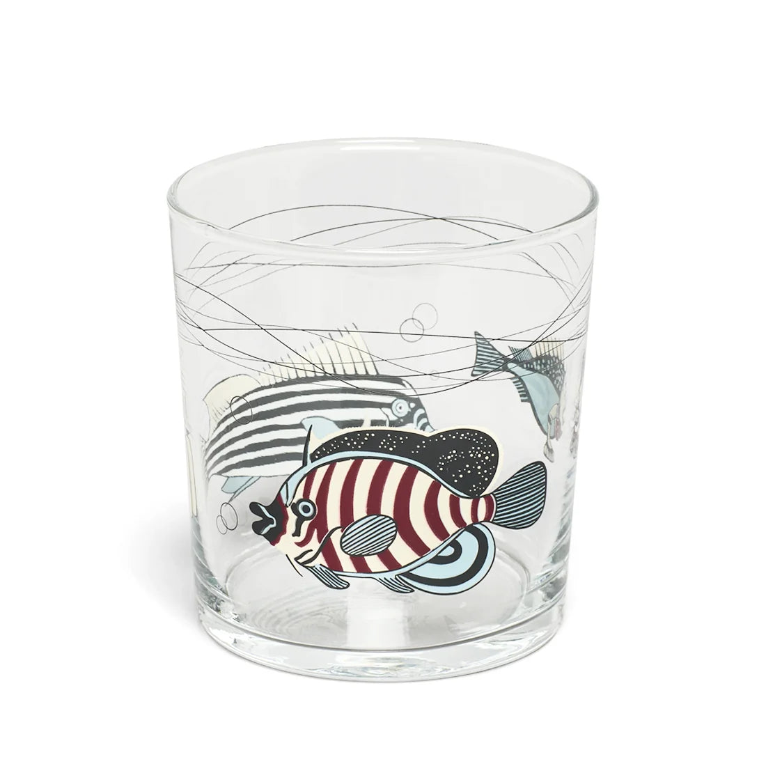 MUSEUM FISH STRIPES LOWBALL (12.17OZ)