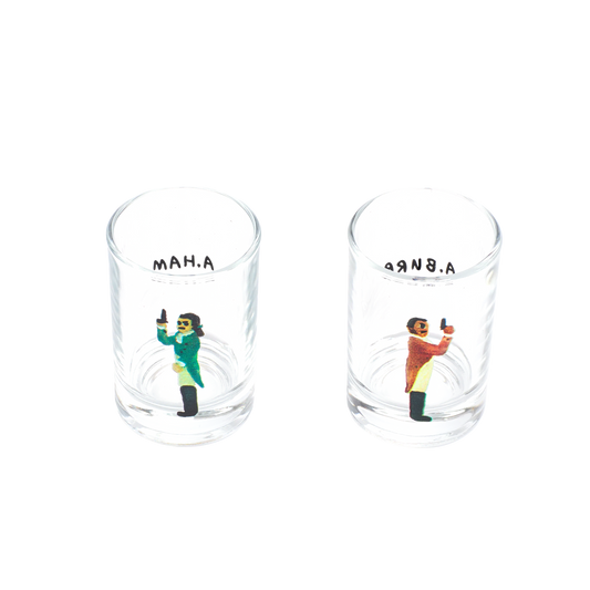 HAMILTON - DUELING SHOT GLASS SET - BOXED (1.85OZ)