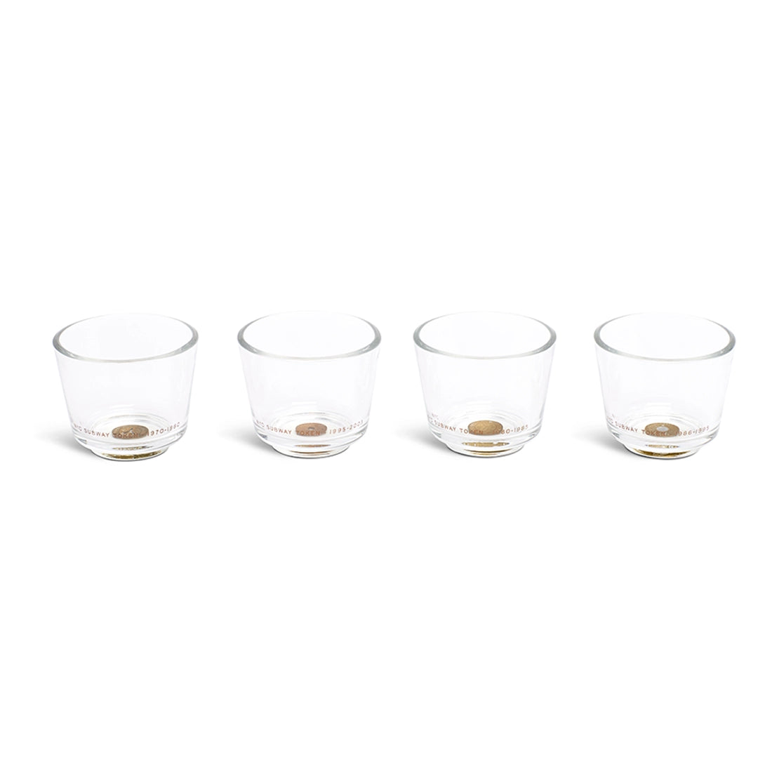 MTA - NYC SUBWAY TOKEN GLASS (SET OF 4)