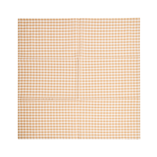 Beige and white checkered fabric pattern
