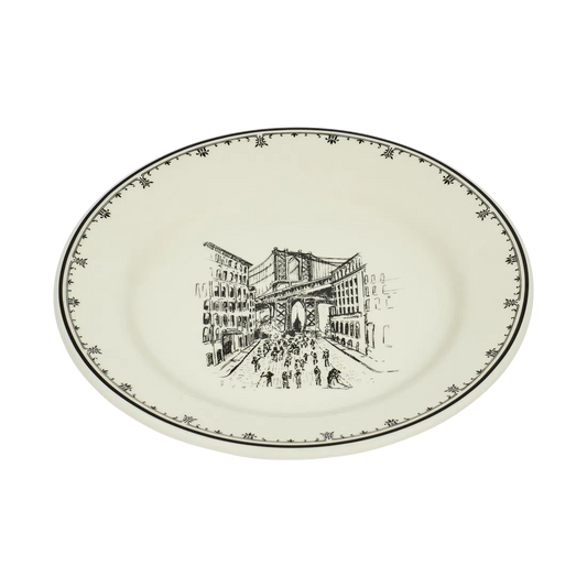 NYC TOILE - DUMBO PLATE (8.25")
