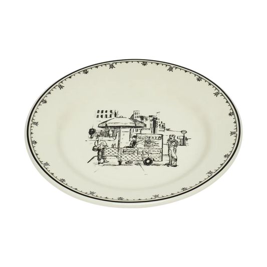 NYC TOILE - CART PLATE (8.25")
