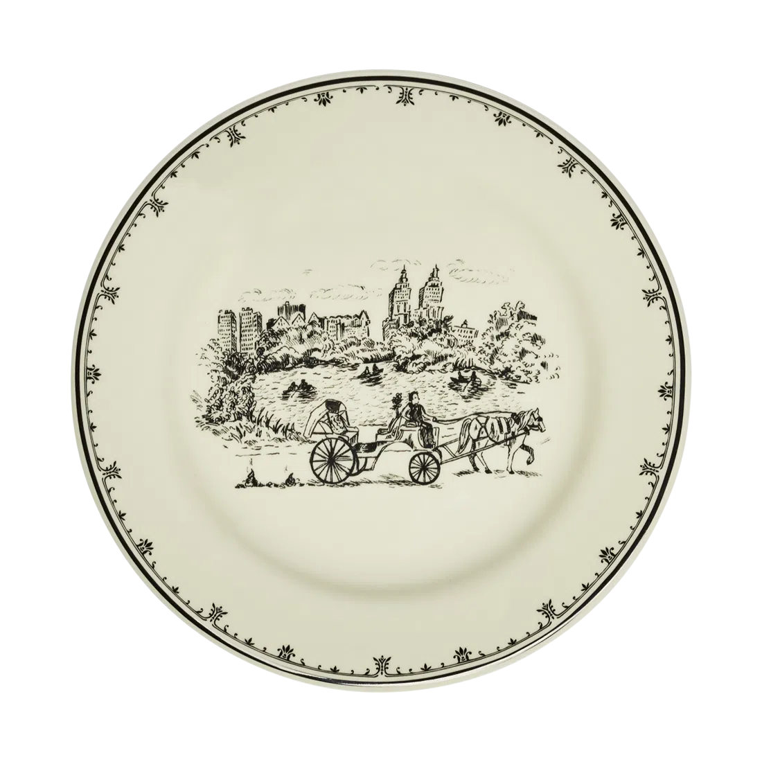 NYC Toile Central Park Plate, 8.25