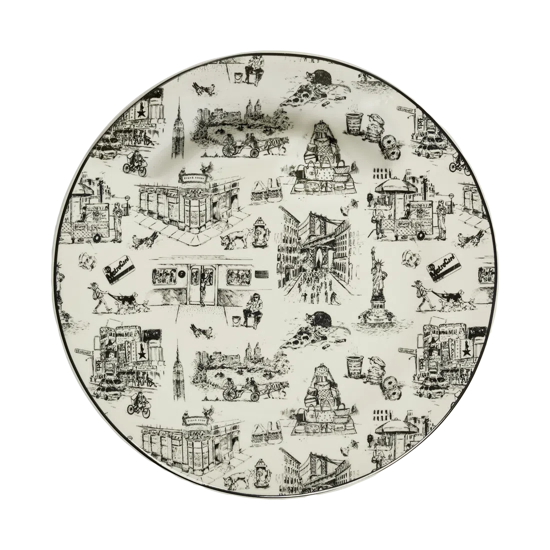 NYC TOILE - DINNER PLATE (10.25