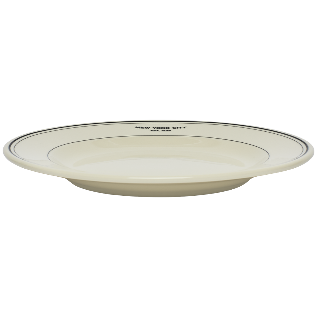 EST NYC - 1625 Main Plate 10.25in, ceramic, by Fishs Eddy, for everyday meals and table settings, detail view