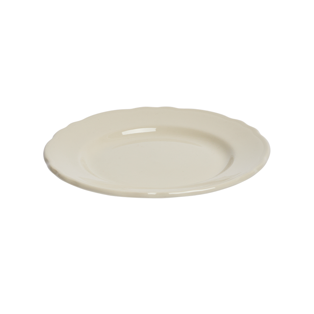 Scalloped Whites - App Plate 7.25in, ceramic, by Fishs Eddy, for everyday meals and table settings, detail view
