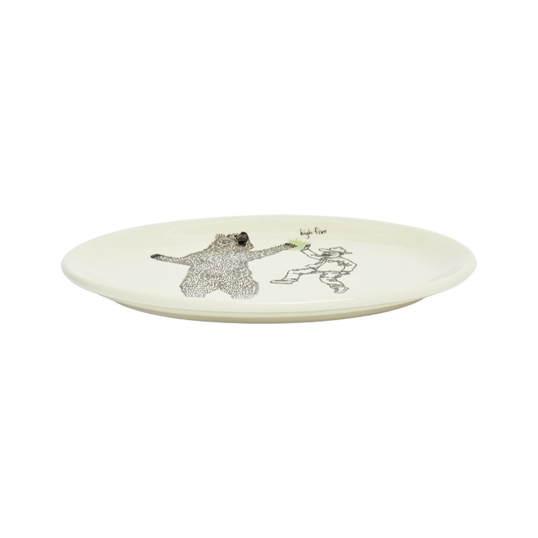 Decorative plate with artistic designs on a white background
