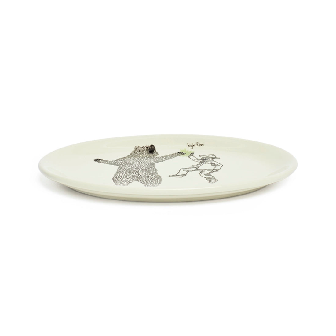 Teddy Roosevelt - Teddy & Bear Plate tableware, with a clean, polished finish and distinctive shape or artwork; a useful size for meals, appetizers, desserts, snacks, or layered place settings. Additional view helps show the profile, scale, and decorative details.
