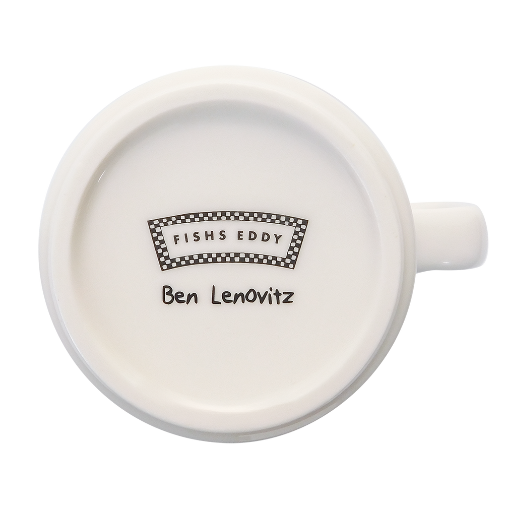 A white ceramic mug with multicolored cat illustrations and the text 'CAT PERSON' on it.