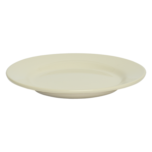 Beige ceramic bowl on a white background