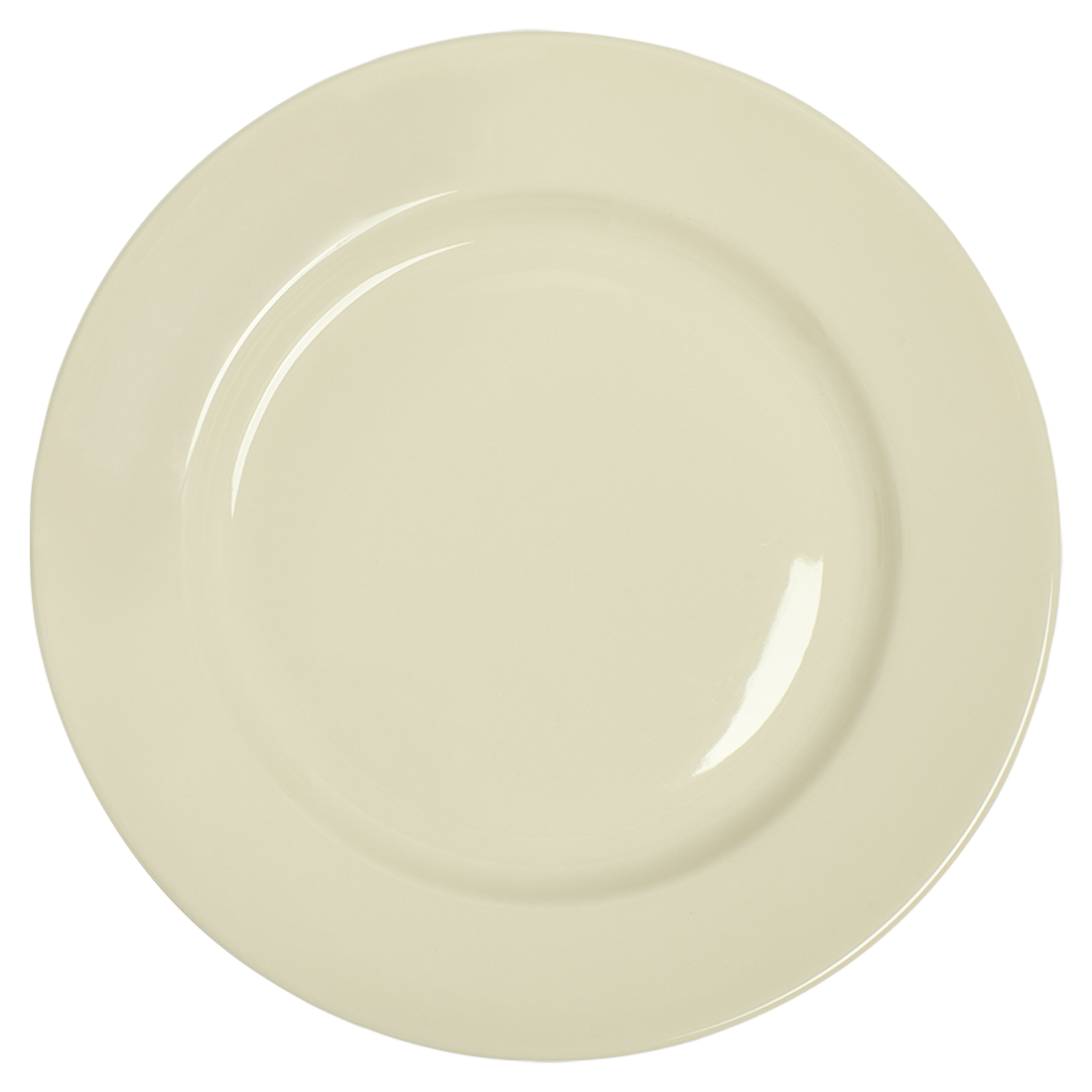 Beige ceramic plate on a white background