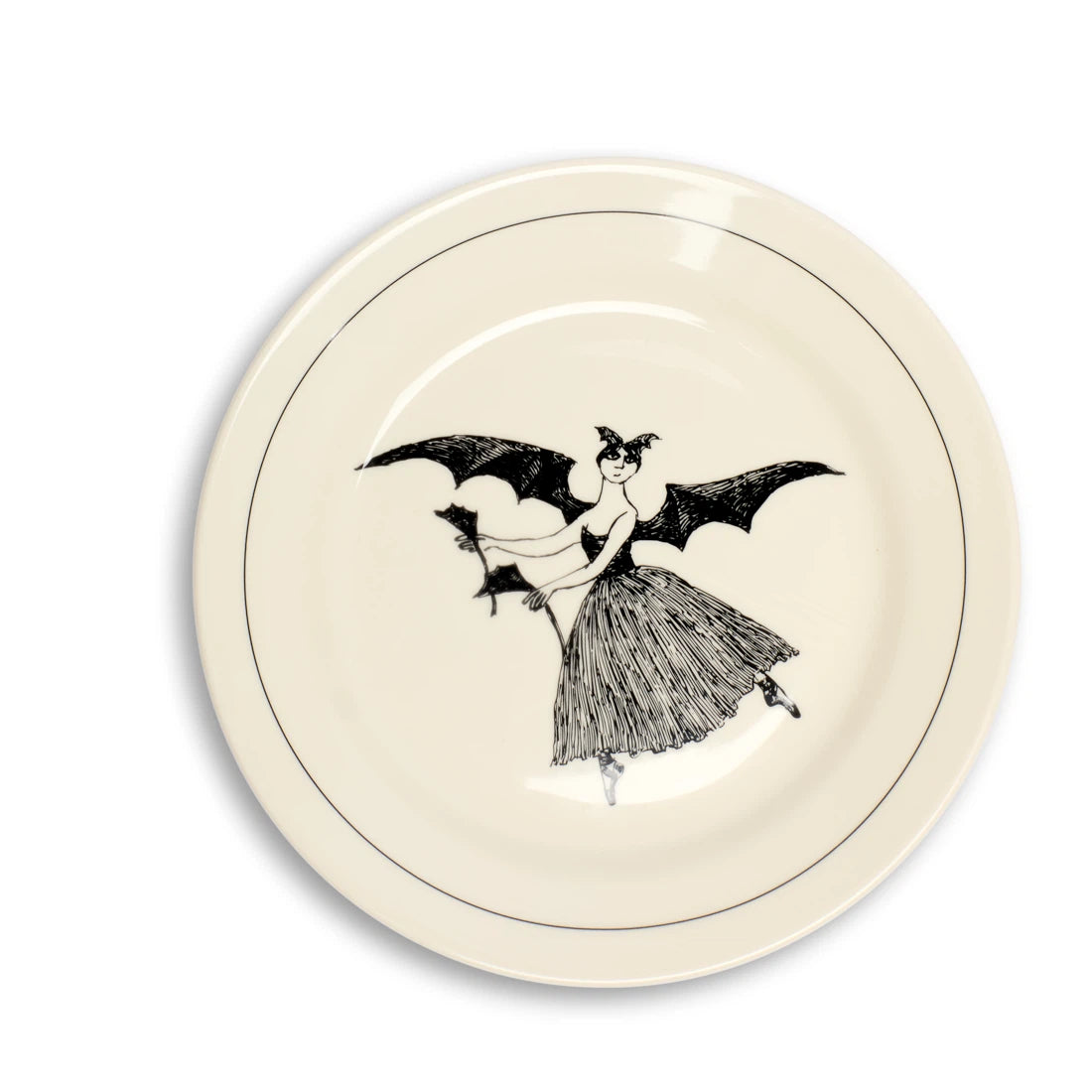 EDWARD GOREY - BAT GIRL PLATE (8.25")