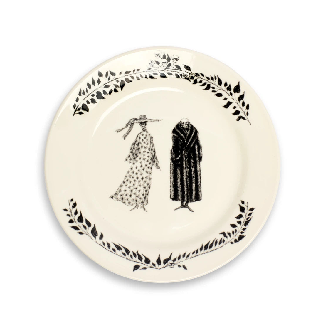 EDWARD GOREY - SKELETON LOVERS PLATE (8.25")