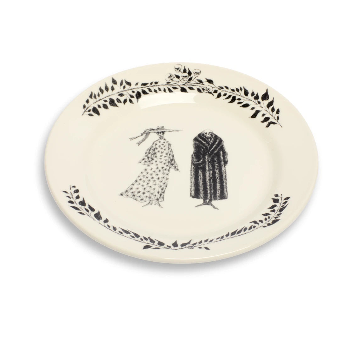 EDWARD GOREY - SKELETON LOVERS PLATE (8.25")