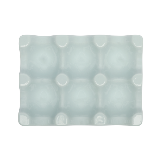 Rectangular glass plate with a textured pattern on a white background