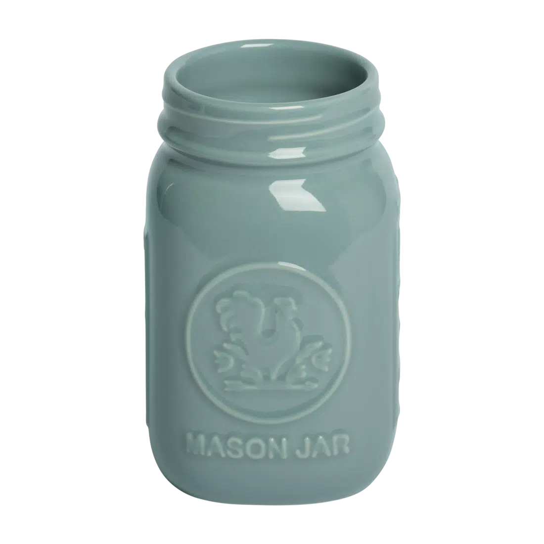 FARMERS MARKET - STANDARD MASON JAR - BLUE GREY (16OZ)