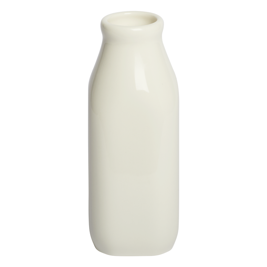 White ceramic vase on a white background