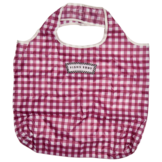 GINGHAM SHOPPER/POUCH - RED