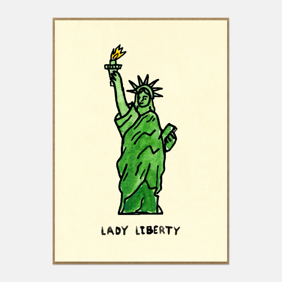 LADY LIBERTY BY BEN LENOVITZ (5"X7")