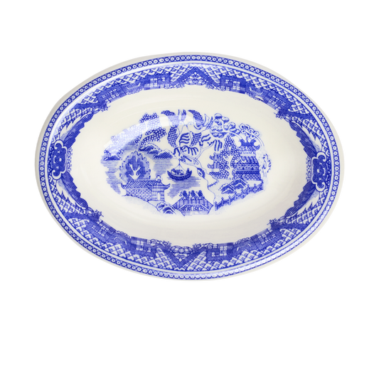 Blue Willow Deep Oval Platter 5in