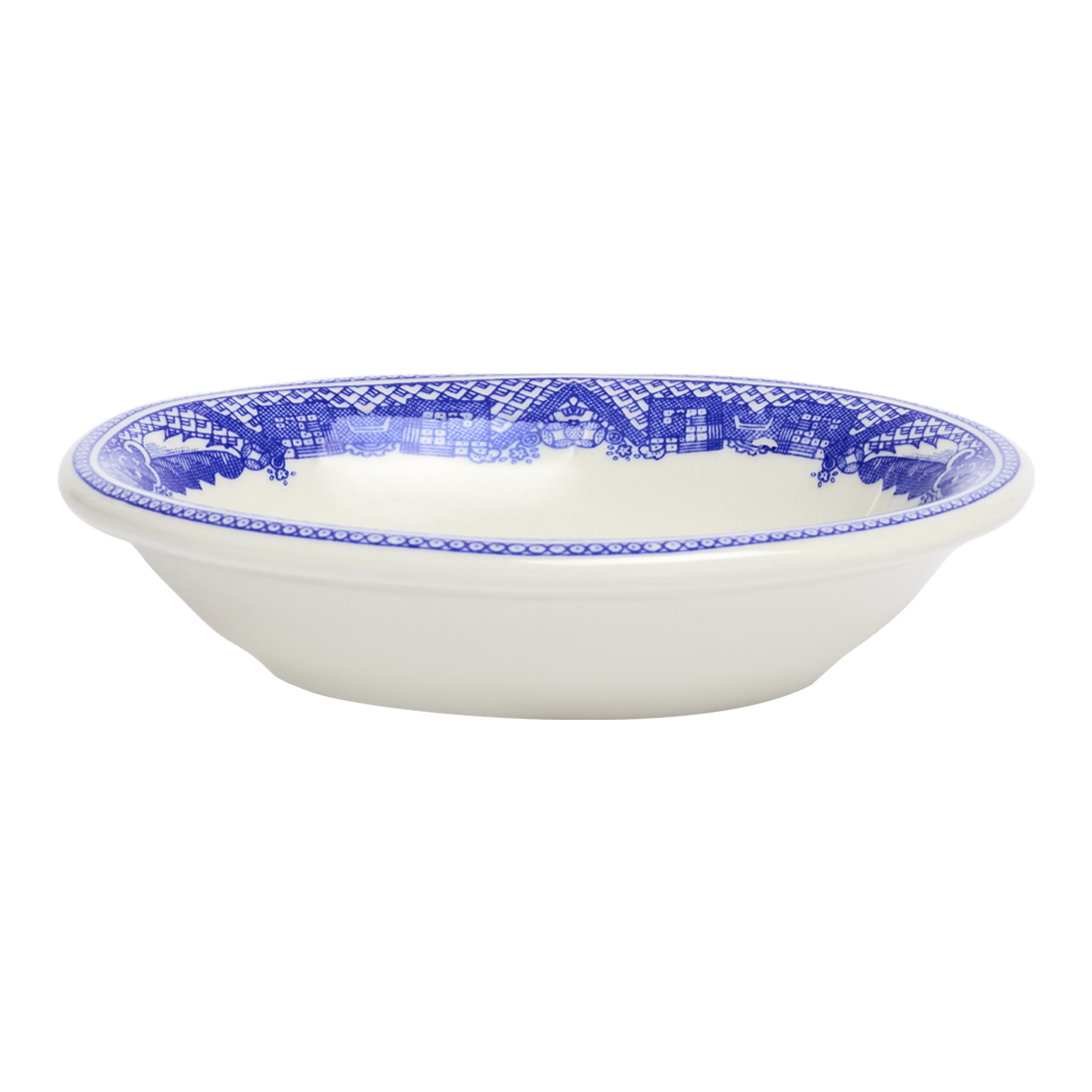 Blue Willow Deep Oval Platter with classic blue willow pattern, designed to elevate everyday meals
