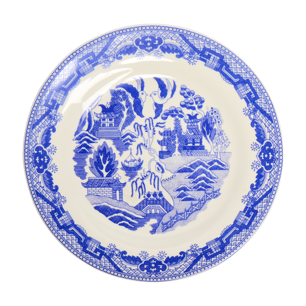 Blue Willow Plate 10.25in, ceramic, by Fishs Eddy, for everyday meals and table settings, front product image