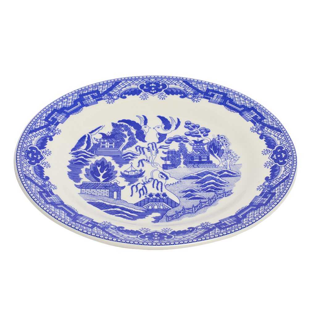Blue Willow Plate 10.25in, ceramic, by Fishs Eddy, for everyday meals and table settings, alternate view