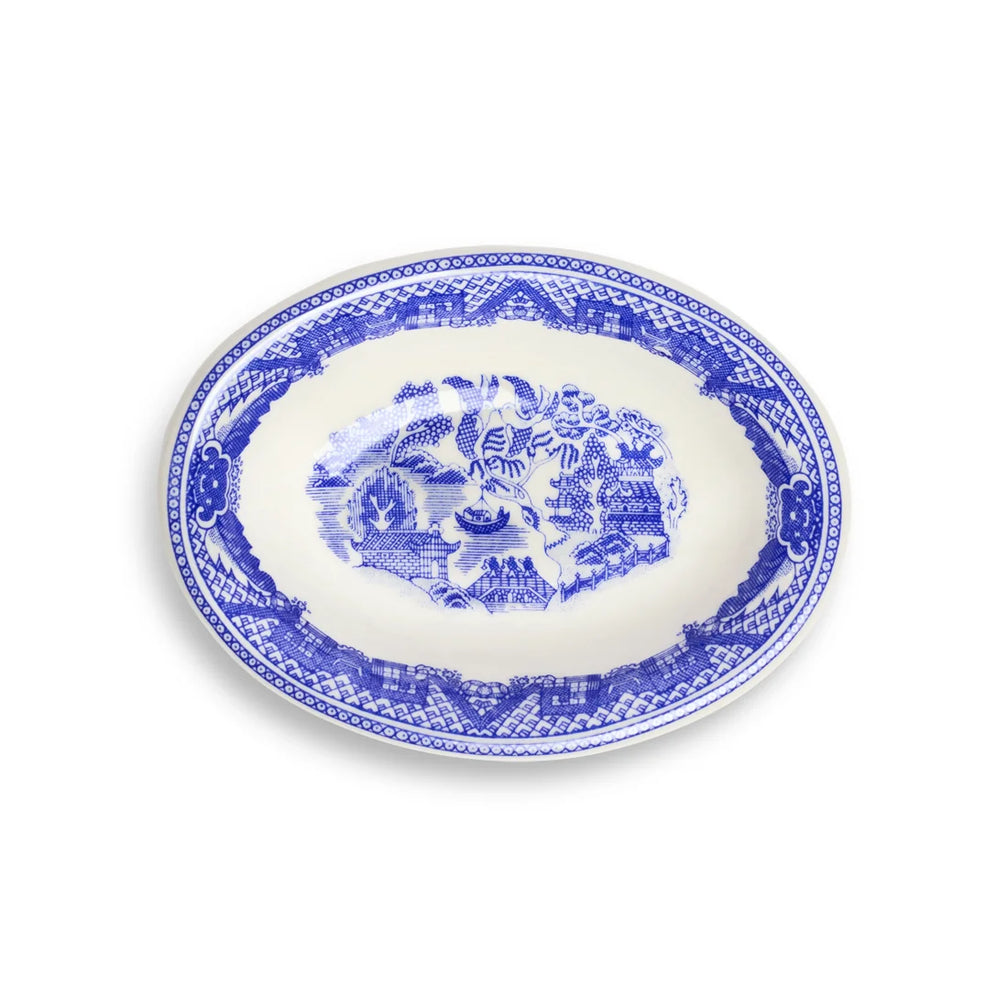 BLUE WILLOW DEEP OVAL PLATTER (5
