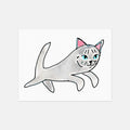 CAT POSTCARD SET BY BEN LENOVITZ (SET OF 10) (4.5"X5.5")
