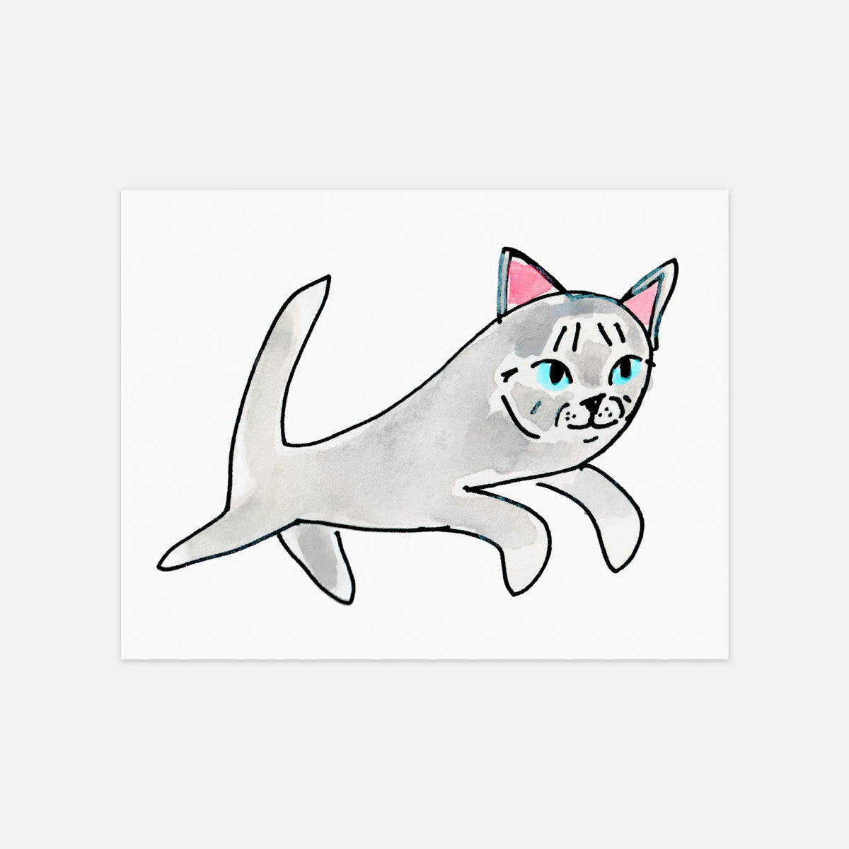 CAT POSTCARD SET BY BEN LENOVITZ (SET OF 10) (4.5"X5.5")