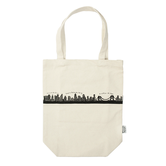 212 SKYLINE - MEDIUM CANVAS TOTE (14"x16")