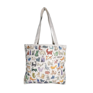 BEN LENOVITZ - CAT PERSON CANVAS TOTE - MED