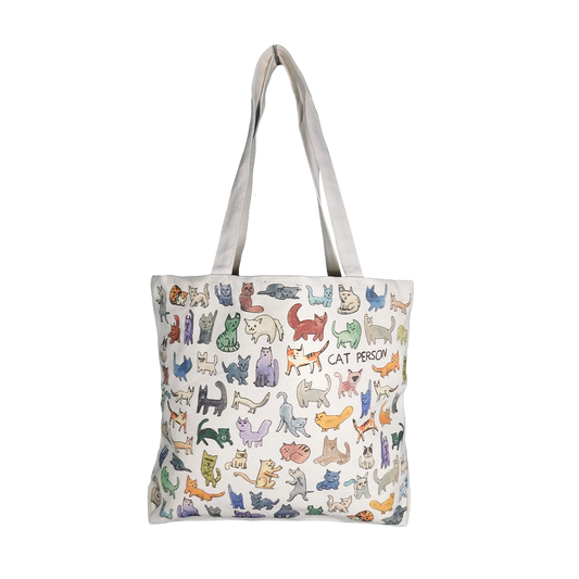 BEN LENOVITZ - CAT PERSON CANVAS TOTE - MED