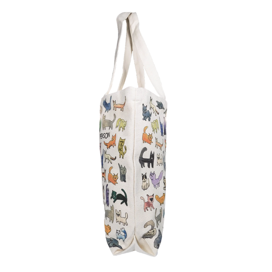 BEN LENOVITZ - CAT PERSON CANVAS TOTE - MED