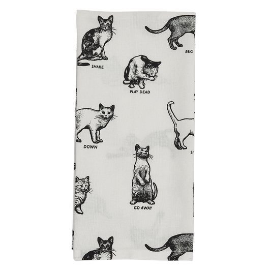 CAT TRICKS TEA TOWEL