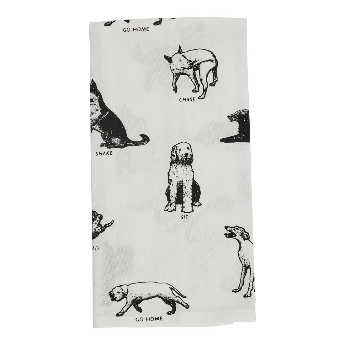 DOG TRICKS TEA TOWEL