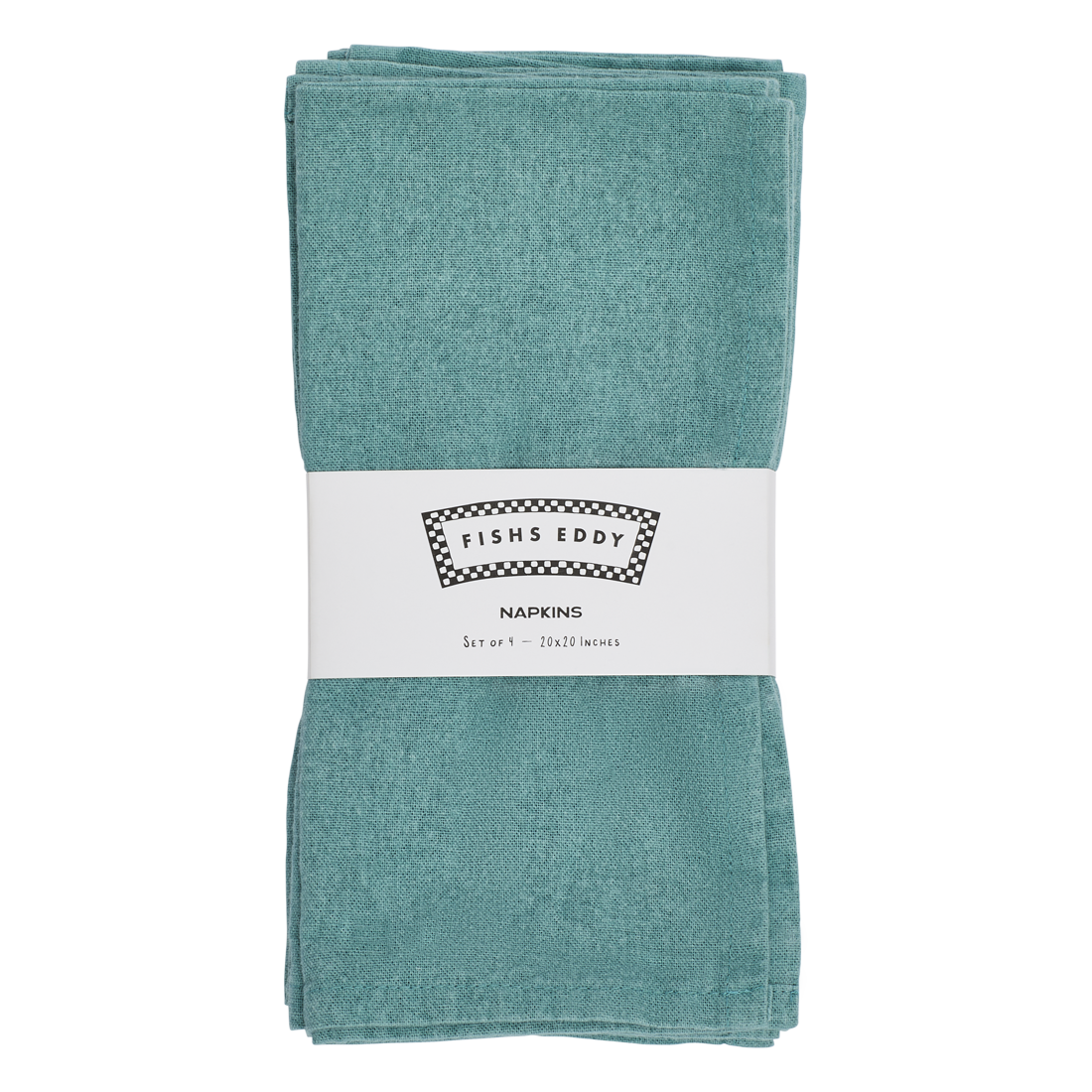 Item - 4 Pack Stonewash Napkins - Teal (20"x20")