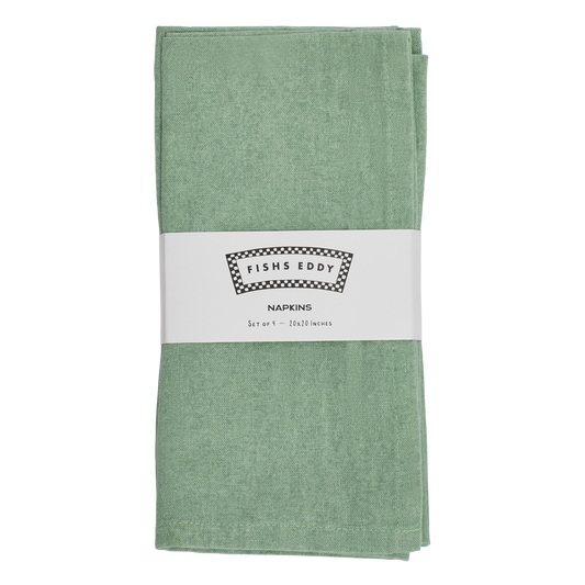 Item - 4 Pack Stonewash Napkins - Mint (20"x20")