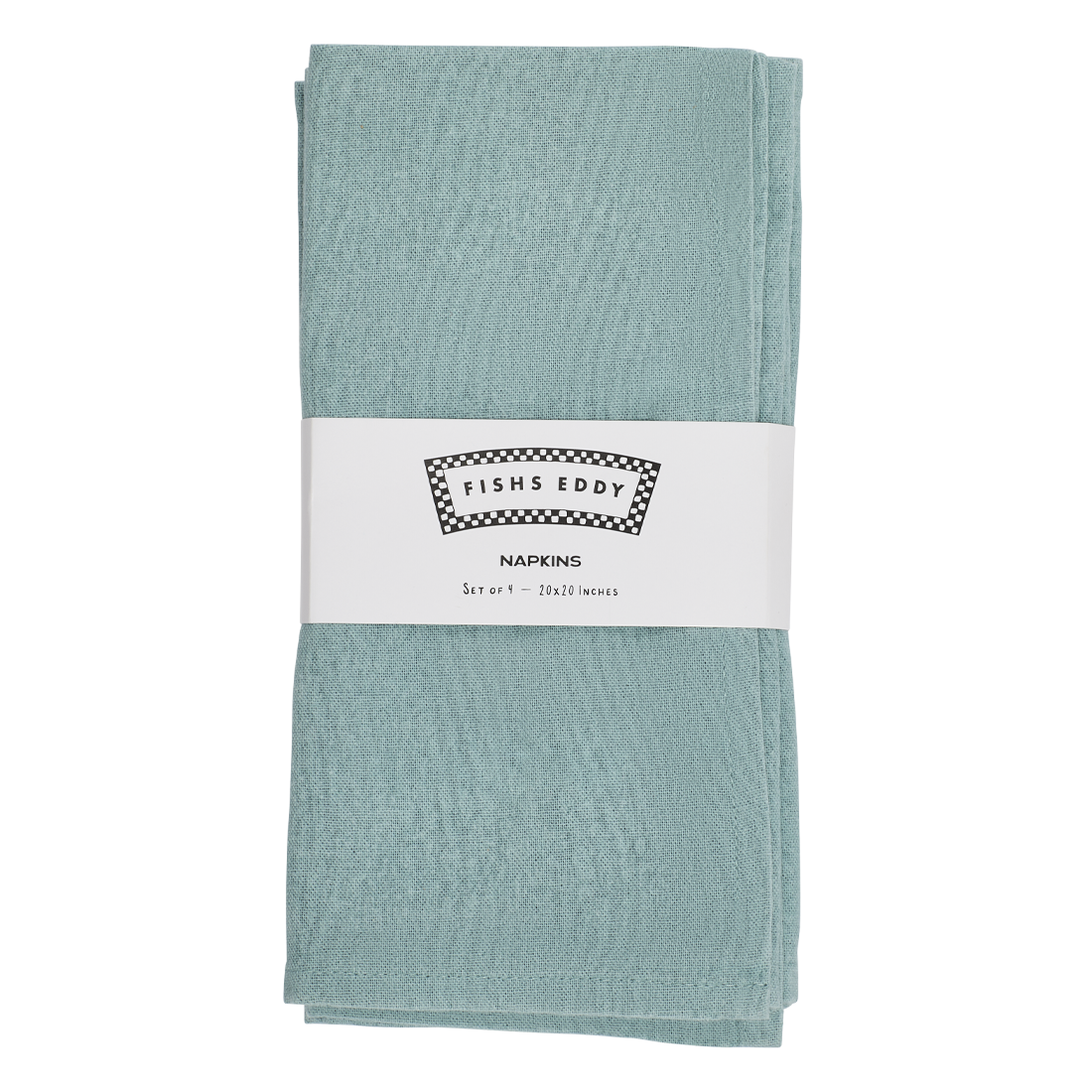Item - 4 Pack Stonewash Napkins - Grey Blue (20"x20")