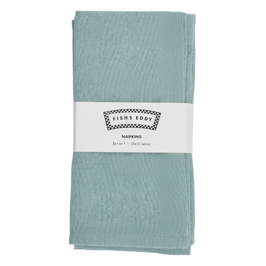 Item - 4 Pack Stonewash Napkins - Grey Blue (20"x20")