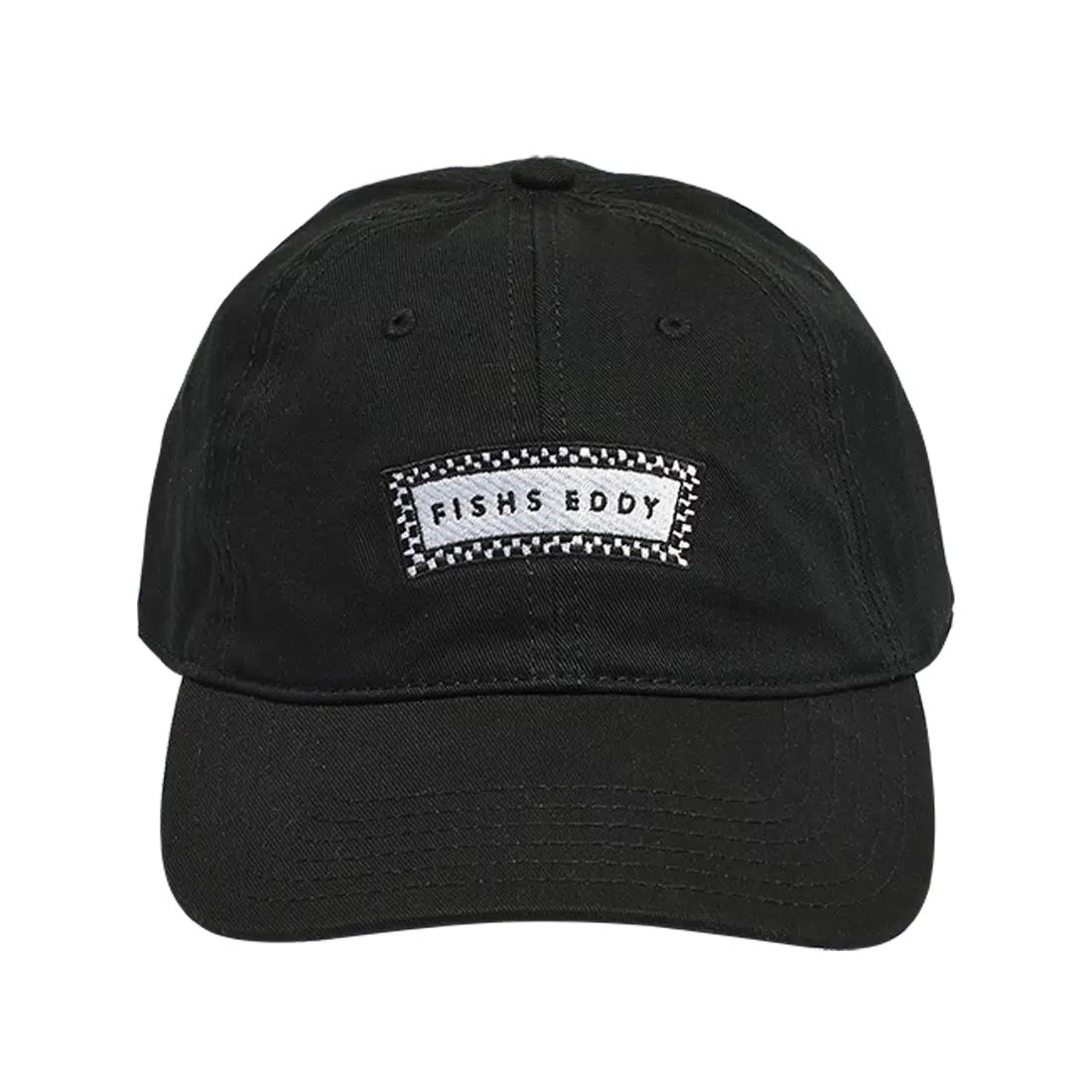 DAD HAT - CHECK LOGO - BLACK
