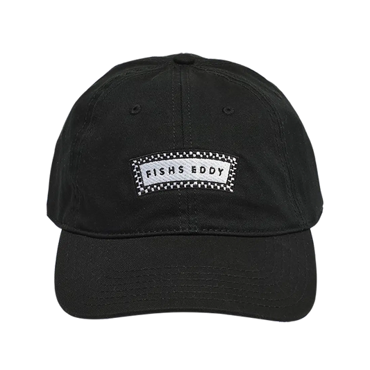 DAD HAT - CHECK LOGO - BLACK