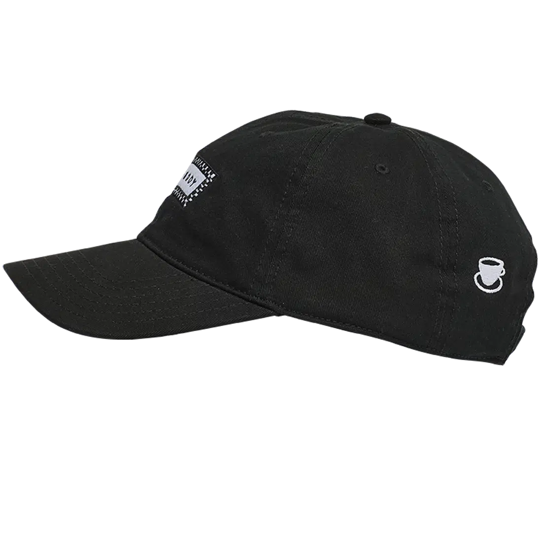 DAD HAT - CHECK LOGO - BLACK