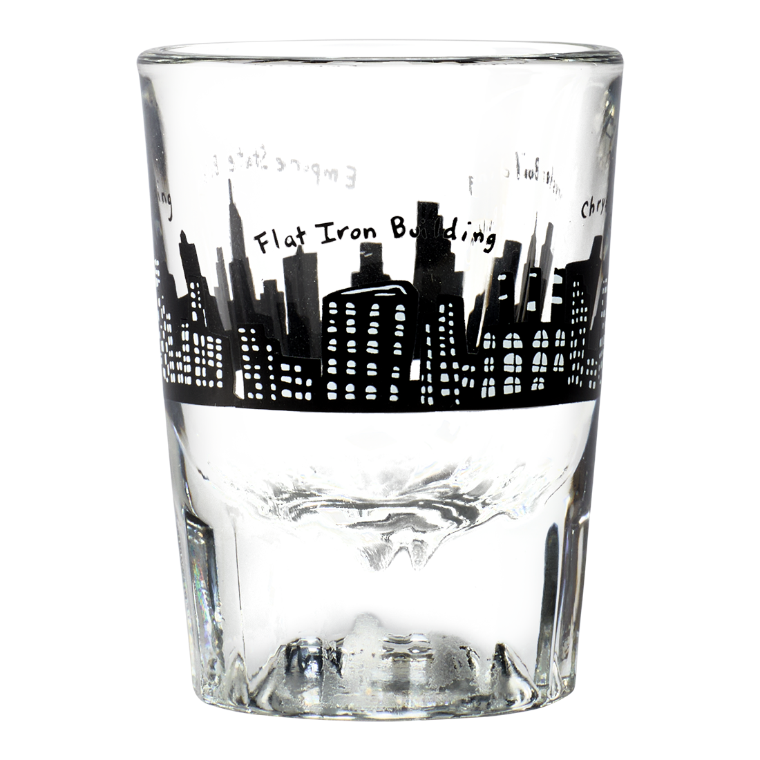 Skyline Shot Glass with New York inspired artwork, an easy addition to any modern table setting