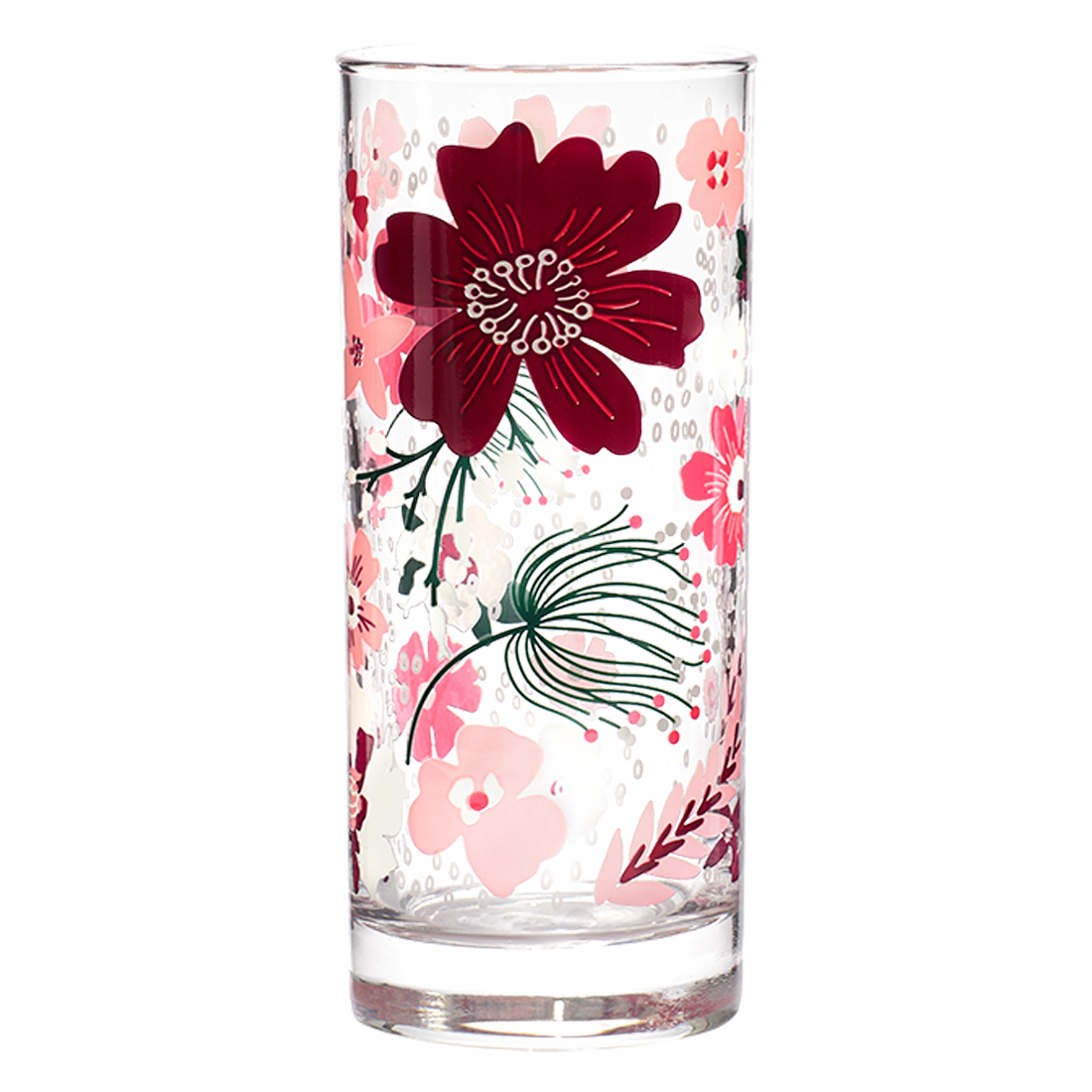 Pink Garden Highball Glass 12.3oz