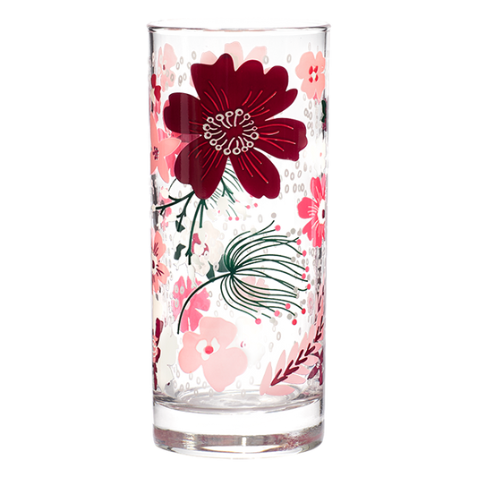 Pink Garden Highball Glass 12.3oz