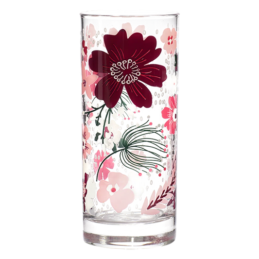 PINK GARDEN HIGHBALL GLASS (12.3OZ)