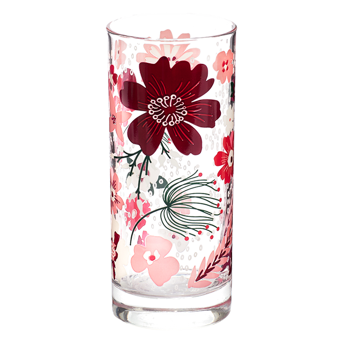 Pink Garden Highball Glass 12.3oz