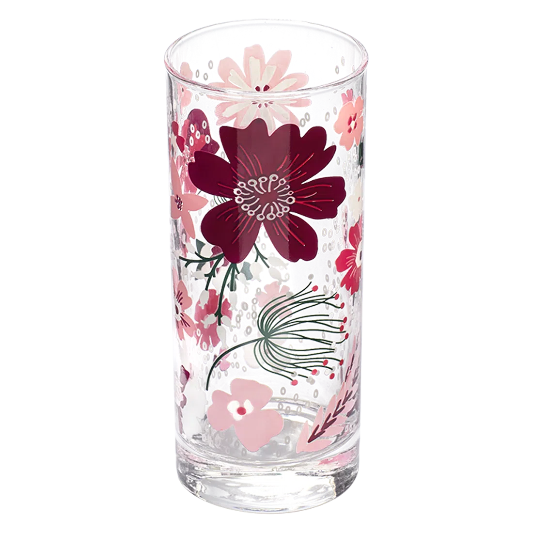 PINK GARDEN HIGHBALL GLASS (12.3OZ)
